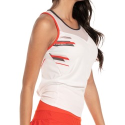 Women's top Lucky in Love Tech It In Tie Back Tank - white