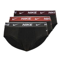 Men's Boxers NikeEveryday Cotton Stretch Brief 3P - black/rust/charcoal heather/burgundy