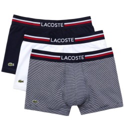 Men's Boxers Lacoste Iconic Boxer Briefs With Multicolor Waistband 3P - navy blue/white