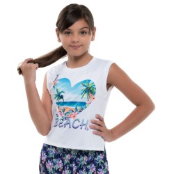 Girls' T-shirt Lucky in Love Novelty Print Aloha Tank Girls - multi