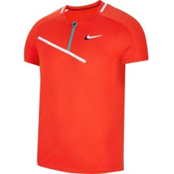 Men's Polo T-shirt Nike Spring Slam Ultimate Zip Polo M - habanero red/white