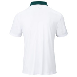 Men's Polo T-shirt Fila Polo Dan - white/vertical teal stripe/deep teal