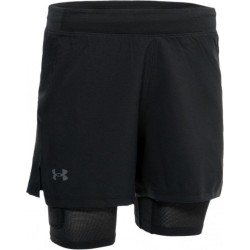Men's shorts Under Armour Men's UA Iso-Chill Run 2-in-1 Shorts - black/reflective
