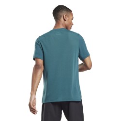 Men's T-shirt Reebok Workout Supremium SS Graphic - midnight pine