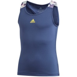 Girls' T-shirt Adidas G Keyhole Tank - tech indigo/shock yellow