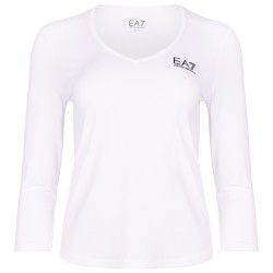 Women's long sleeve T-shirt EA7 Woman Jersey T-shirt - white