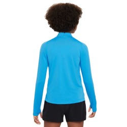 Girls' T-shirt Nike Kids Dri-Fit Long Sleeve 1/2 Zip Top - light photo blue/white