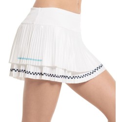 Women's skirt Lucky in Love Cool Urbana Finish Line Pleated Skirt - white