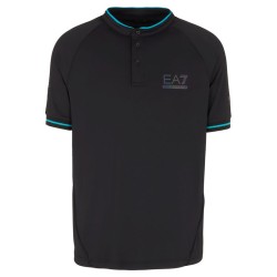 Men's Polo T-shirt EA7 Man Jersey Jumper - black