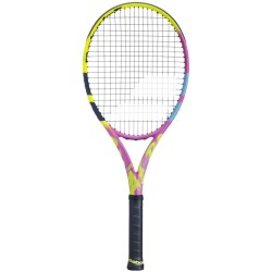 Tennis racket Babolat Pure Aero RAFA 2 gen. - yellow/pink/blue + string + stringing