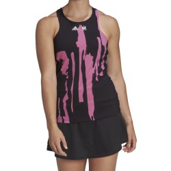 Women's top Adidas New York Y-tank - black/semi pulse lilac