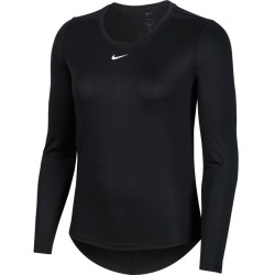 Women's long sleeve T-shirt Nike Dri-FIT One Women's Standard Fit Top - black/white