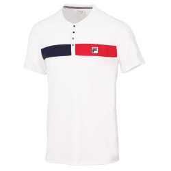 Men's Polo T-shirt Fila US Open Emilio T-Shirt - white alyssum