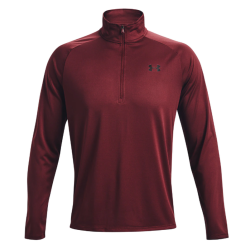 Men's long sleeve T-shirt Under Armour UA Tech 2.0 1/2 Zip M - chestnut red/black