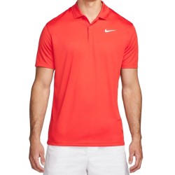 Men's Polo T-shirt Nike Court Dri-Fit Pique Polo - habanero red/white