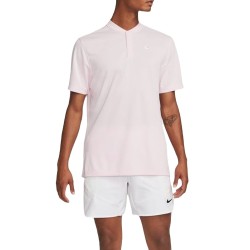 Men's Polo T-shirt Nike Men's Court Dri-Fit Blade Solid Polo - pink foam/white