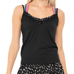 Women's top Lucky in Love Neon Lights Let It Glow Bralette Cami - black