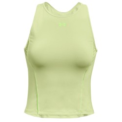 Women's top Under Armour HeatGear Tank - pale olive/lime foam