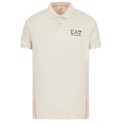 Men's Polo T-shirt EA7 Man Jersey Polo Shirt - rainy day