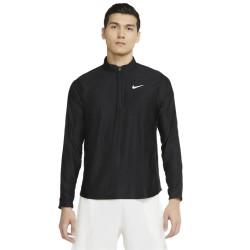 Men's long sleeve T-shirt Nike Court Breathe Advantage Top - black/black/white