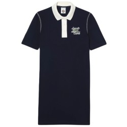 Women's dress Lacoste Sport Roland Garros Edition Pique Dress - navy blue/white