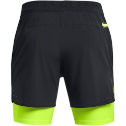 Men's shorts Under Armour Men's UA Vanish Elite 2in1 Shorts - black/high vis yellow