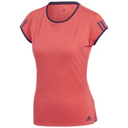 Women's T-shirt Adidas Club 3 Stripes Tee W - shock red