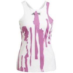 Women's top Adidas New York Y-tank - white/semi pulse lilac