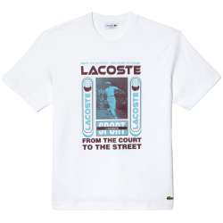 Men's T-shirt Lacoste Relaxed Fit Ren_ Lacoste Print T-shirt - white