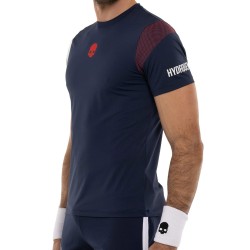 Men's T-shirt Hydrogen Sport Stripes Tech T-Shirt - blue navy/white/red