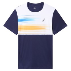 Men's T-shirt Australian Ace T-Shirt Brush Line Print - blu cosmo