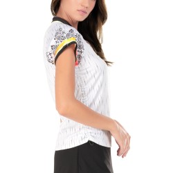 Women's T-shirt Lucky in Love Paisley In Love Heat Wave Short Sleeve - white