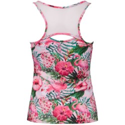 Women's top Lotto Flamiflower Tank + Bra - print