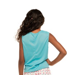 Girls' T-shirt Lucky in Love Desert Vibes Twist Front Tank - sky