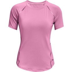 Women's T-shirt Under Armour Women's UA RUSH™ Short Sleeve - planet pink/iridescent