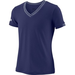 Girls' T-shirt Wilson G Team V-Neck - blue depths