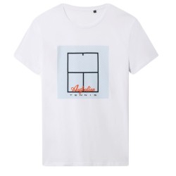 Men's T-shirt Australian Cotton T-Shirt Tennis Court - bianco