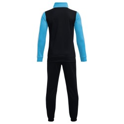 Boys' tracksuit Under Armour Boys' UA Knit Colorblock Track Suit - black/turquoise