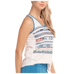 Women's top Lucky in Love Playing In Paradise Aegean Dreams Tank - white