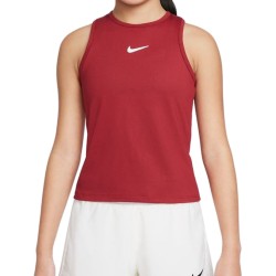 Girls' T-shirt Nike Court Dri-Fit Victory Tank G - pomegranate/white