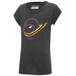 Girls' T-shirt Babolat Vintge Tee Girl - dark grey