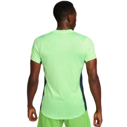 Men's T-shirt Nike Court Dri-Fit Advantage Printed Tennis Top - lime blast/deep jungle/black