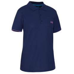 Women's polo T-shirt Australian Open Polo Pocket AO Logo - navy