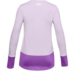Girls' T-shirt Under Armour ColdGear Long Sleeve Crew - crystal lilac