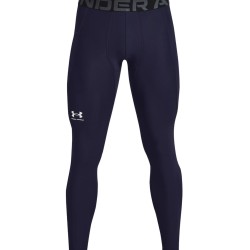 Men’s compression clothing Under Armour Men's HeatGear Leggings - midnight navy/white