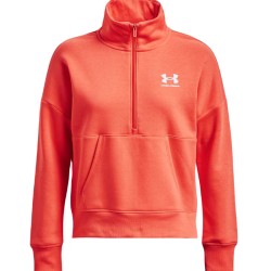 Women's jumper Under Armour Women's UA Rival Fleece 1 Zip - after burn/white