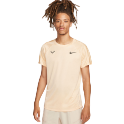 Men's T-shirt Nike Rafa Challenger Dri-Fit Tennis Top - ice peach/green glow/black