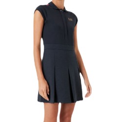 Women's dress EA7 Woman Jersey Dress - navy blue