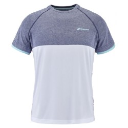 Men's T-shirt Babolat Play Crew Neck Tee Men - white/blue heather