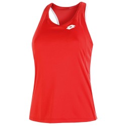 Women's top Lotto Squadra W II Tank PL - cliff red